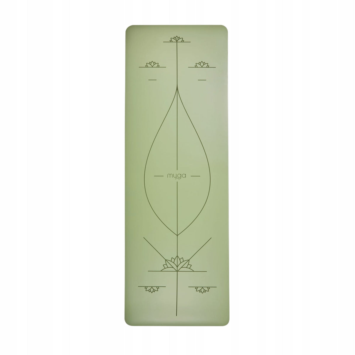 Exercise Mat Myga Alignment XL 6 mm Rubber Non-Slip Green Packaging status original