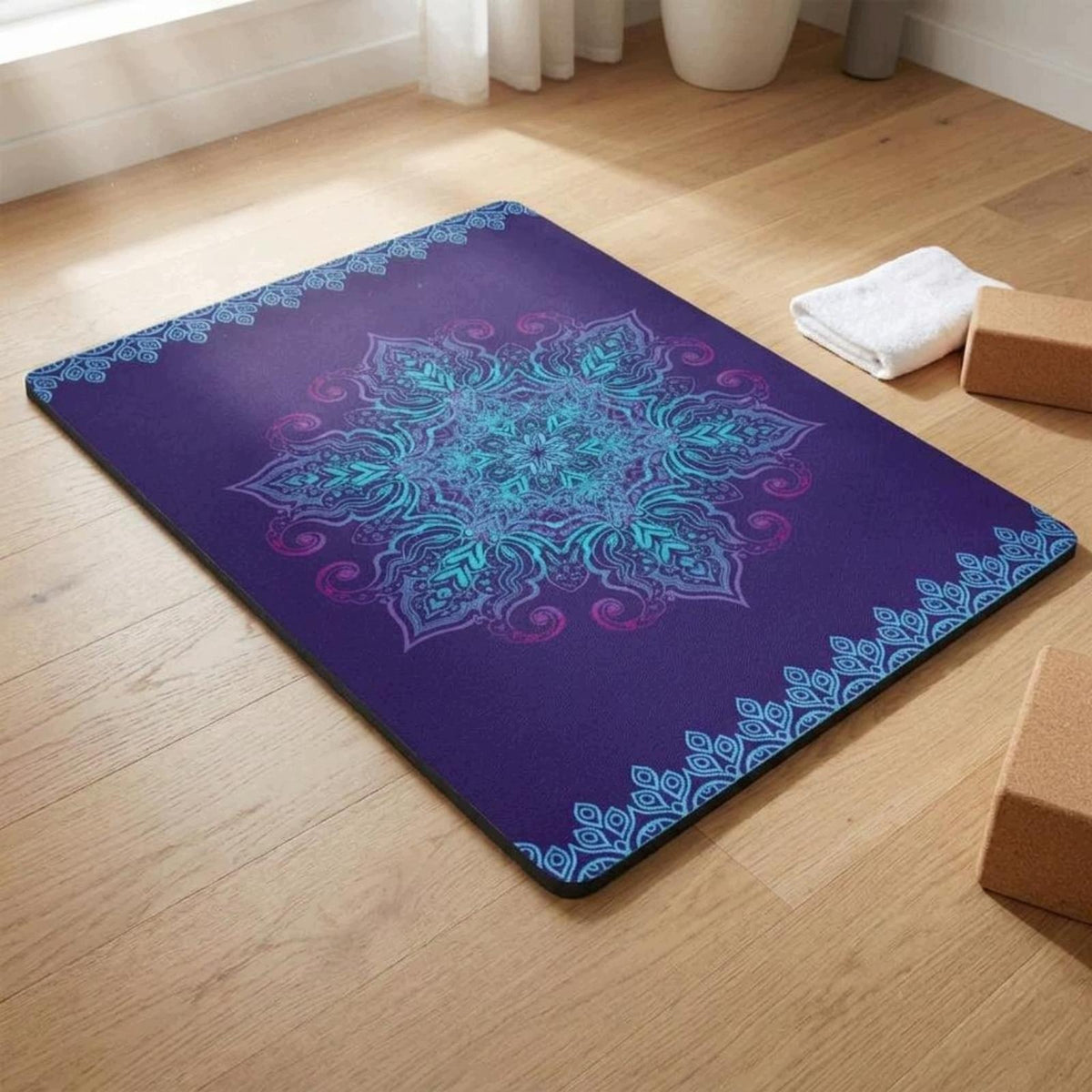 Exercise Mat Suede Like Floor Mat TPE Moroccan Style 1 Packaging status original