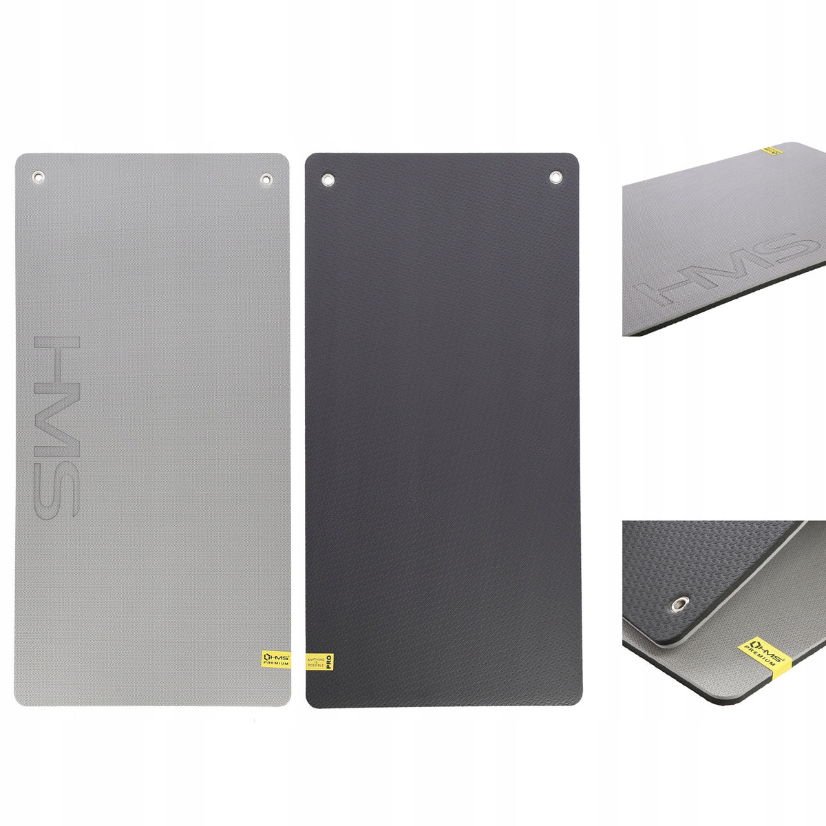 Exercise Mat With Holes 1,5cm Thick 120x60 HMS Premium Grey Club Fit
