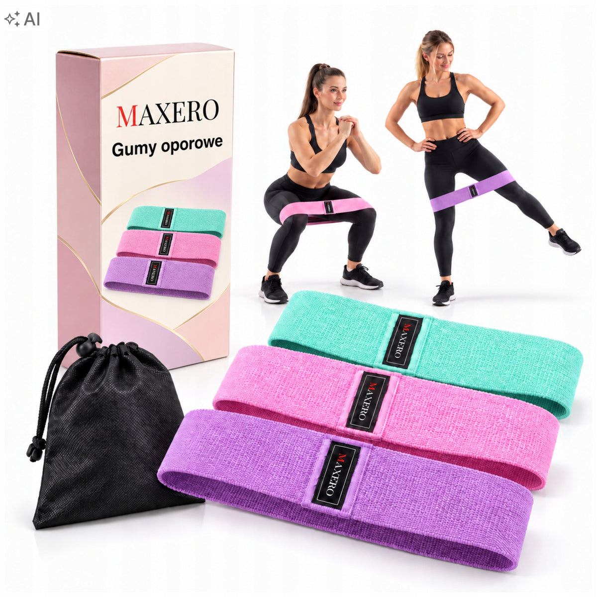 Exercise Resistance Rubbers Material Set Rubber Fitness Power Band 3 Pcs