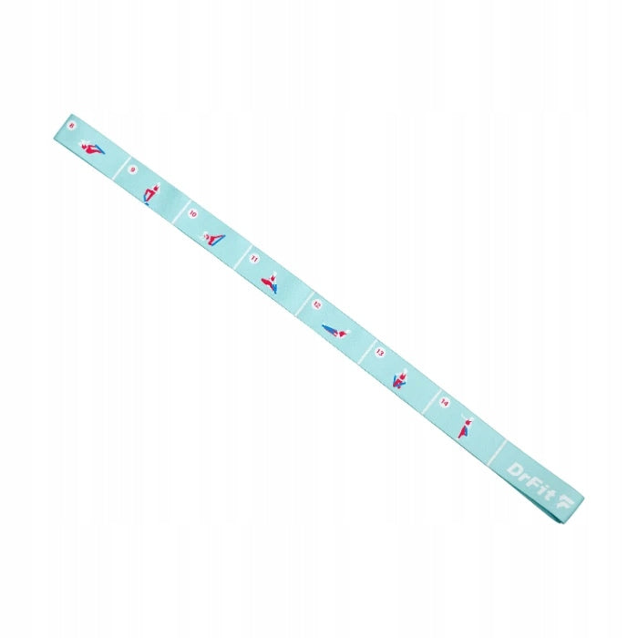 Exercise Rubber Resistance Bands Resistance Tape with Yoga Illustrations DrFit Manufacturer code DF HT90 - 2