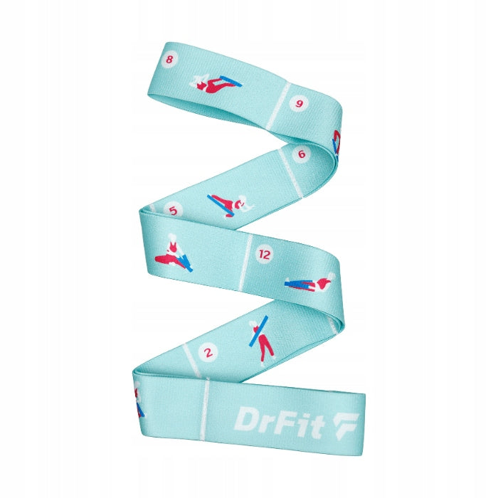Exercise Rubber Resistance Bands Resistance Tape with Yoga Illustrations DrFit