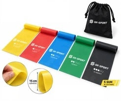 Exercise Rubbers, Resistance Flat SkSport FLEXBand Set 1-18 kg + FREEBIE