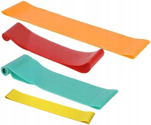 Exercise Rubbers Set of Resistance Bands Power Band 4 Pieces Durable