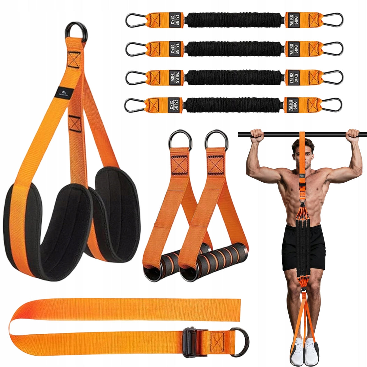 Exercise Tapes Training Belts Suspended Pull-Up Tape 4pcs