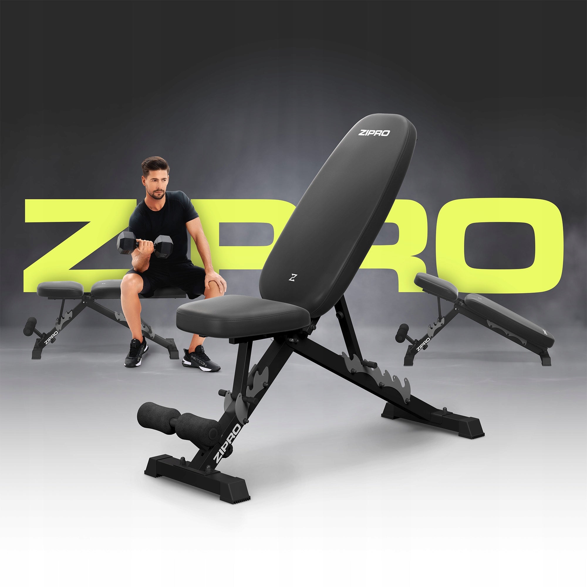 Exercise Training Bench Straight Adjustable Bench Foldable Zipro EAN (GTIN) 5902659842855