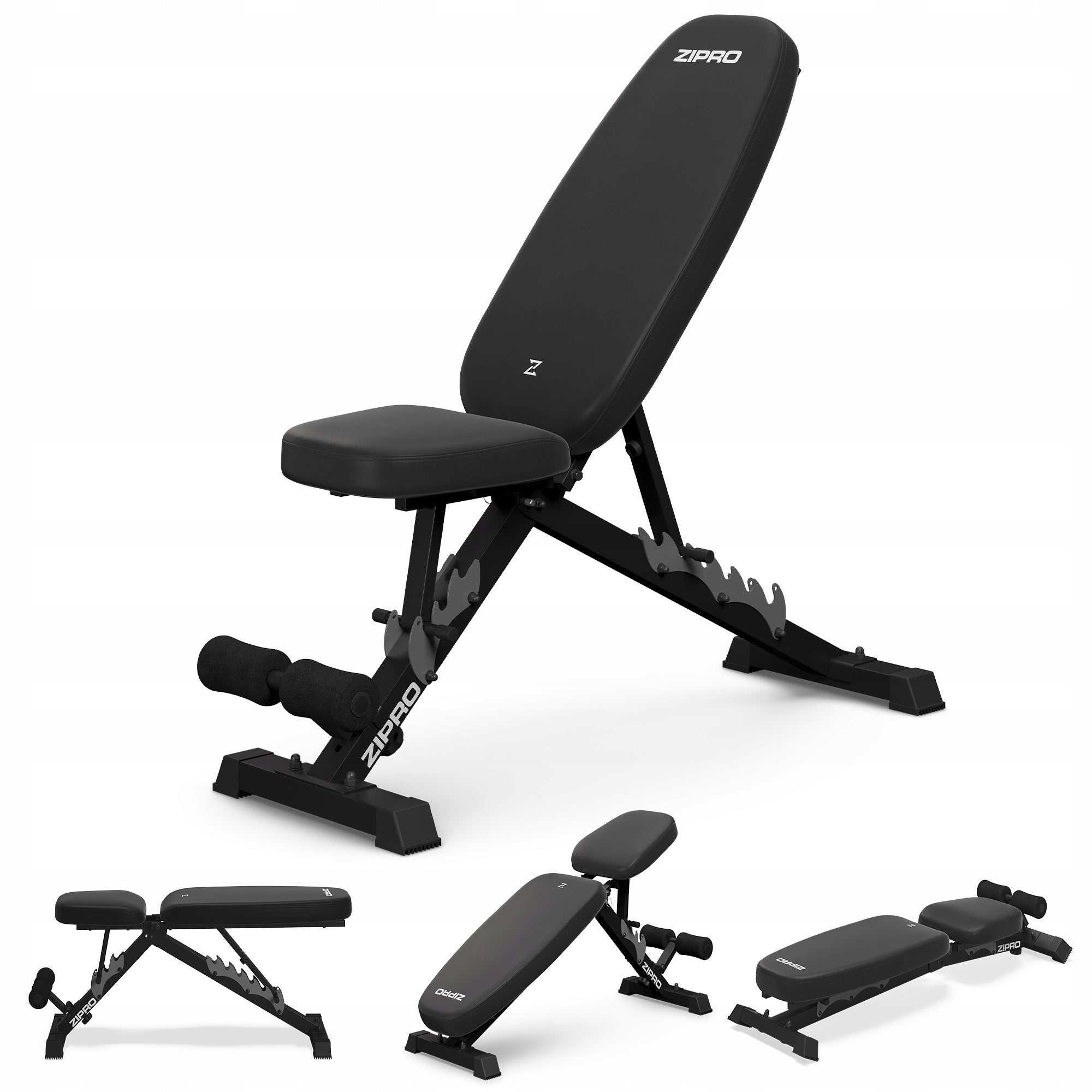 Exercise Training Bench Straight Adjustable Bench Foldable Zipro