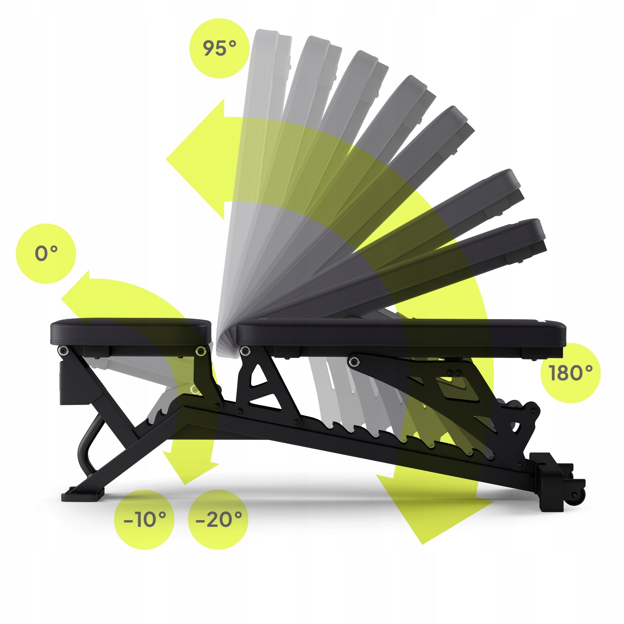 Exercise bench Training Adjustable Foldable Straight Inclined Zipro Packaging status original