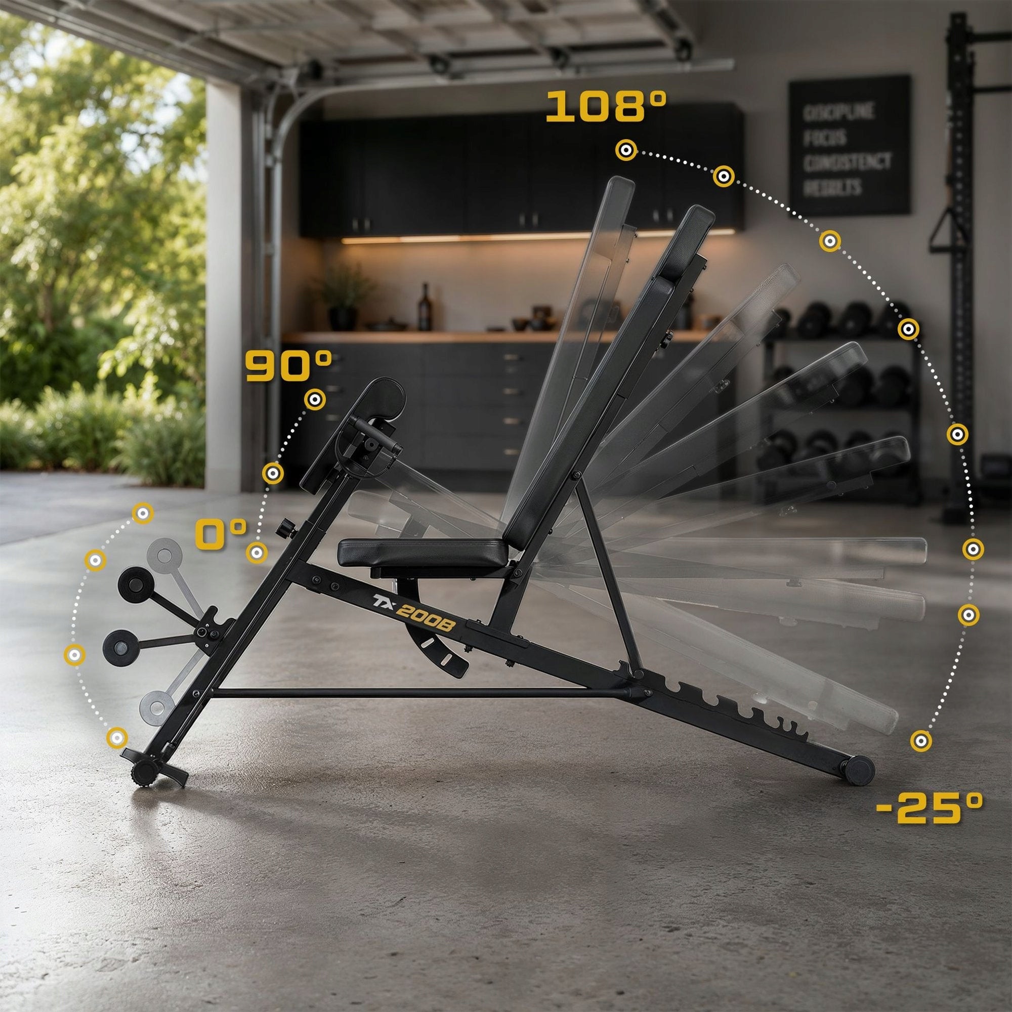 Exercise bench adjustable prayer book Trex Sport Model TX-200B