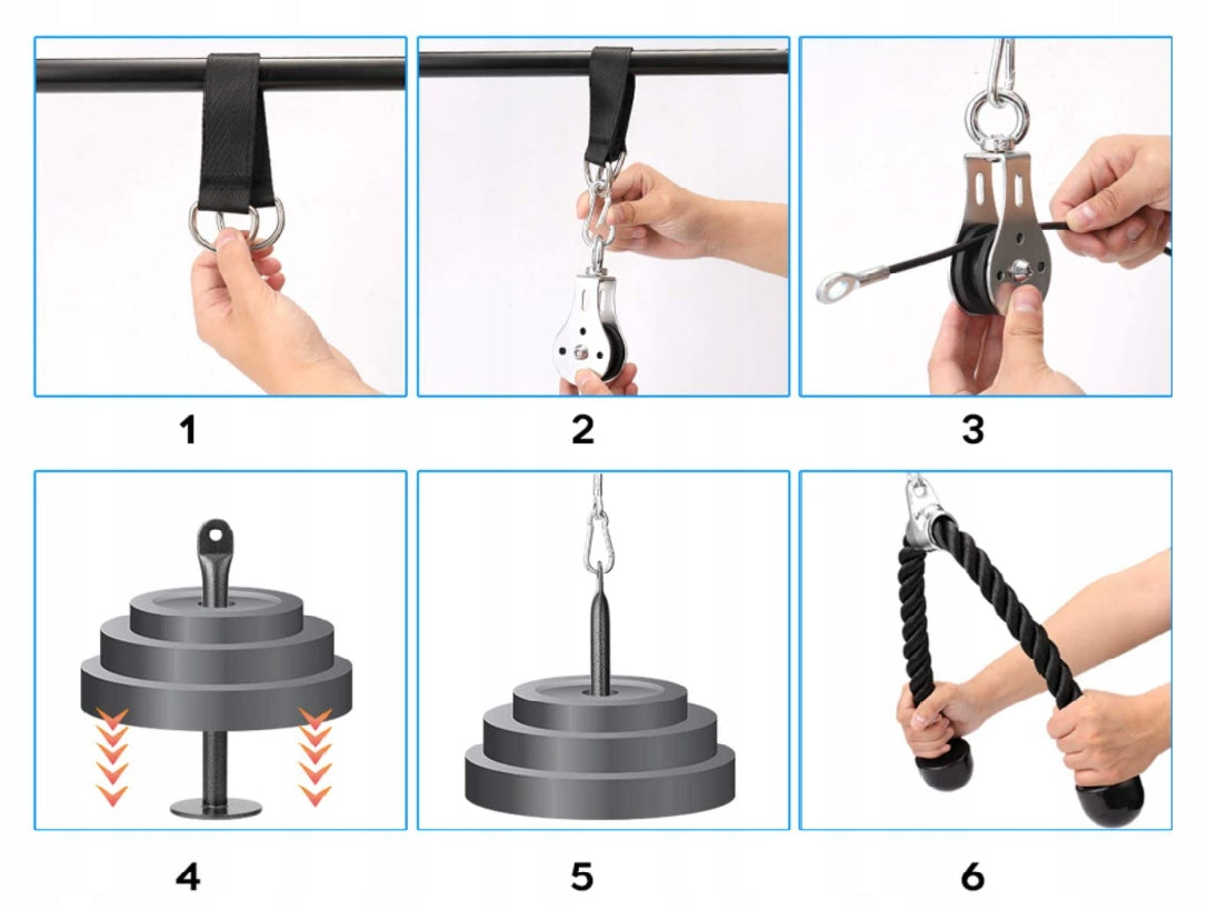 Exercise lift, training block upper lift Installation method other