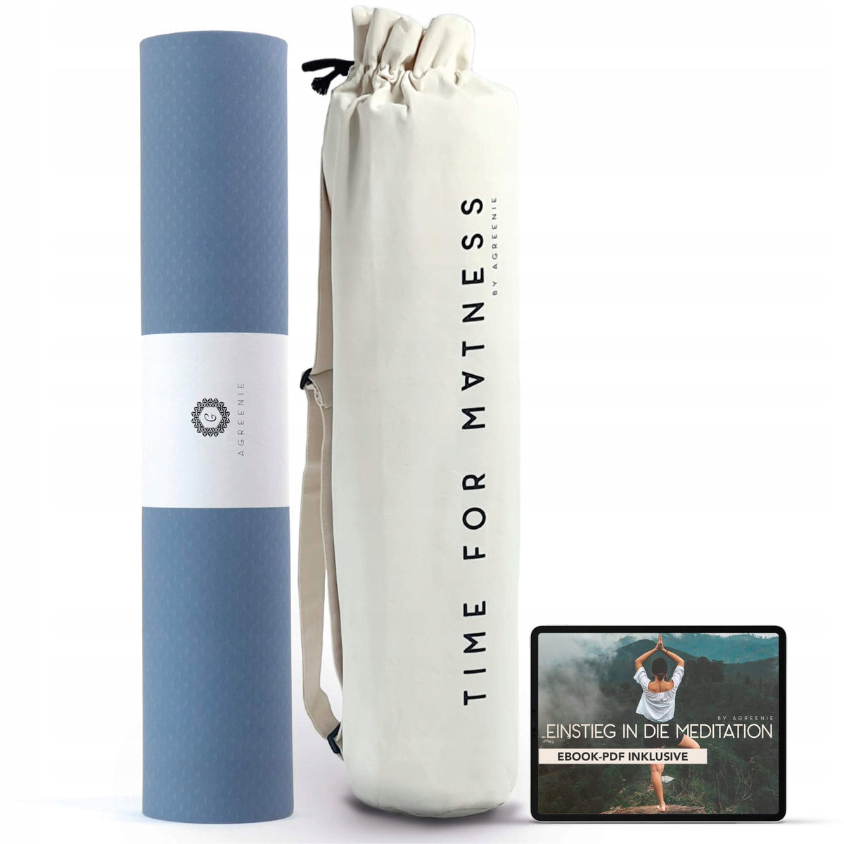 Exercise mat AGreenie 183 x 66 cm blue