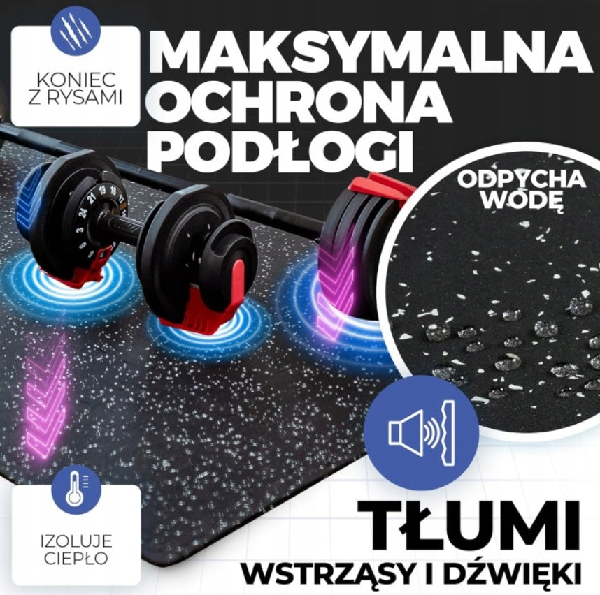 Exercise mat BeMaxx 30 cm x 30 cm black 9pcs Manufacturer code RFM