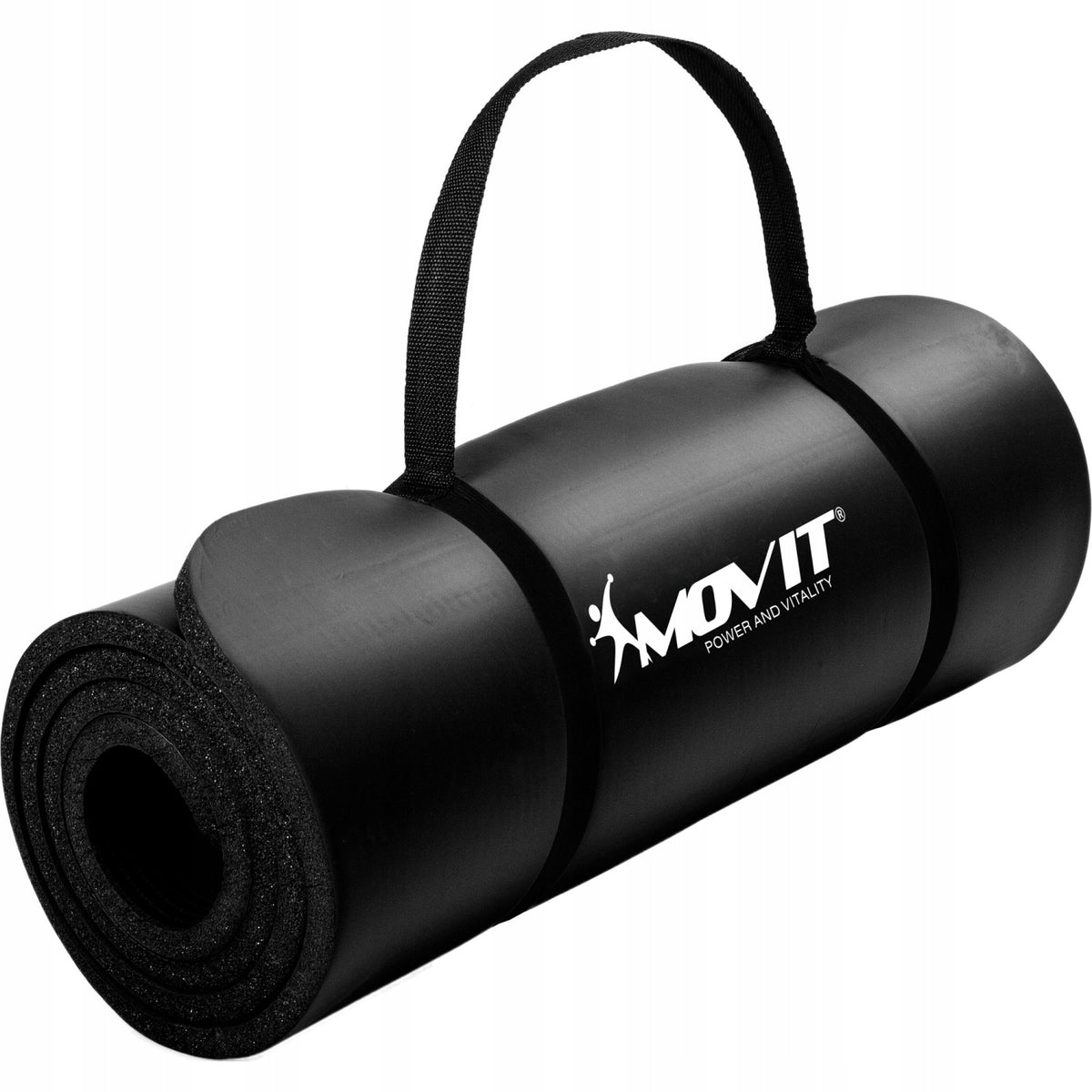 Exercise mat Movit 190 cm x 100 cm black Manufacturer code 5906333331406