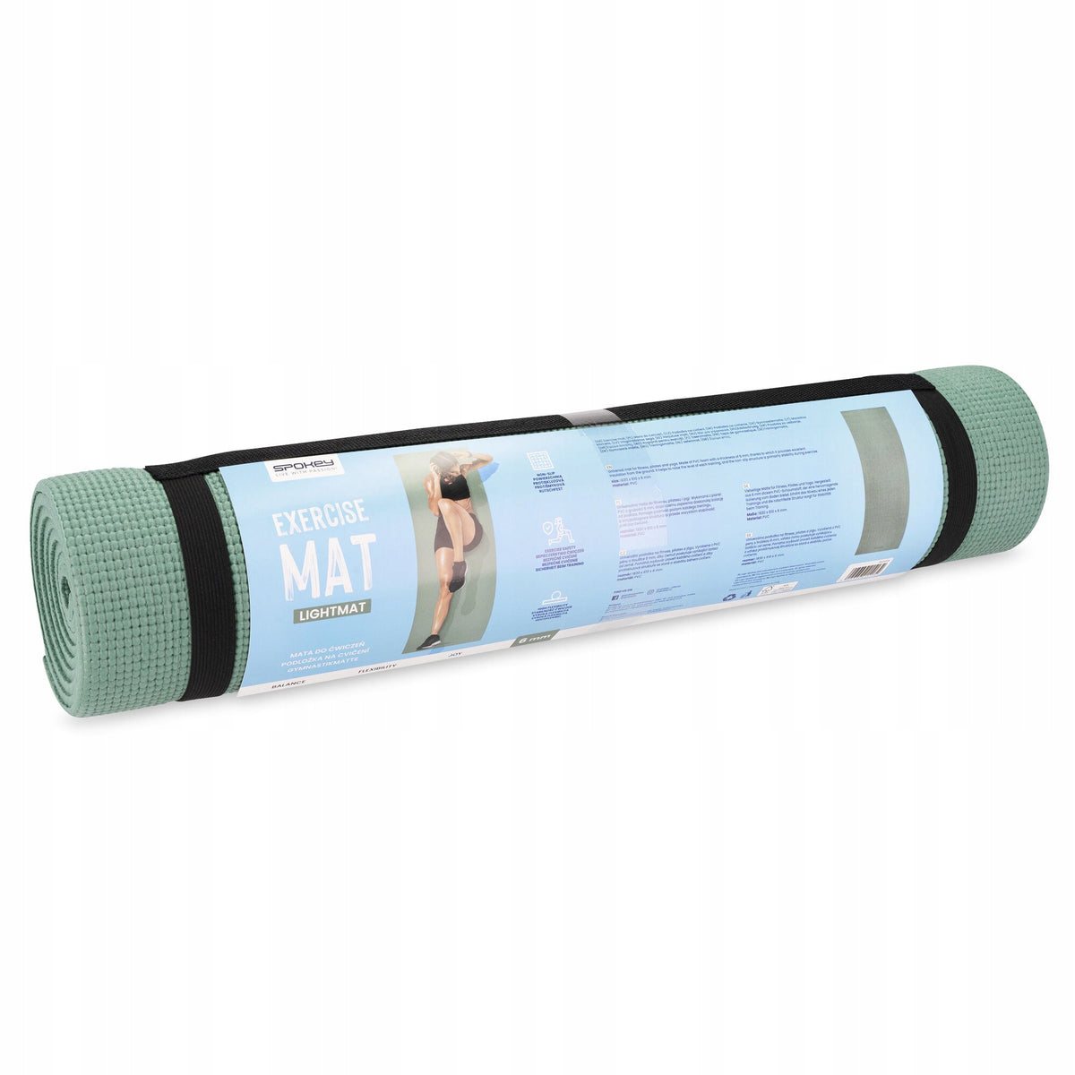 Exercise mat Spokey Lightmat 6 mm non-slip PVC 183x61 cm green Packaging status original