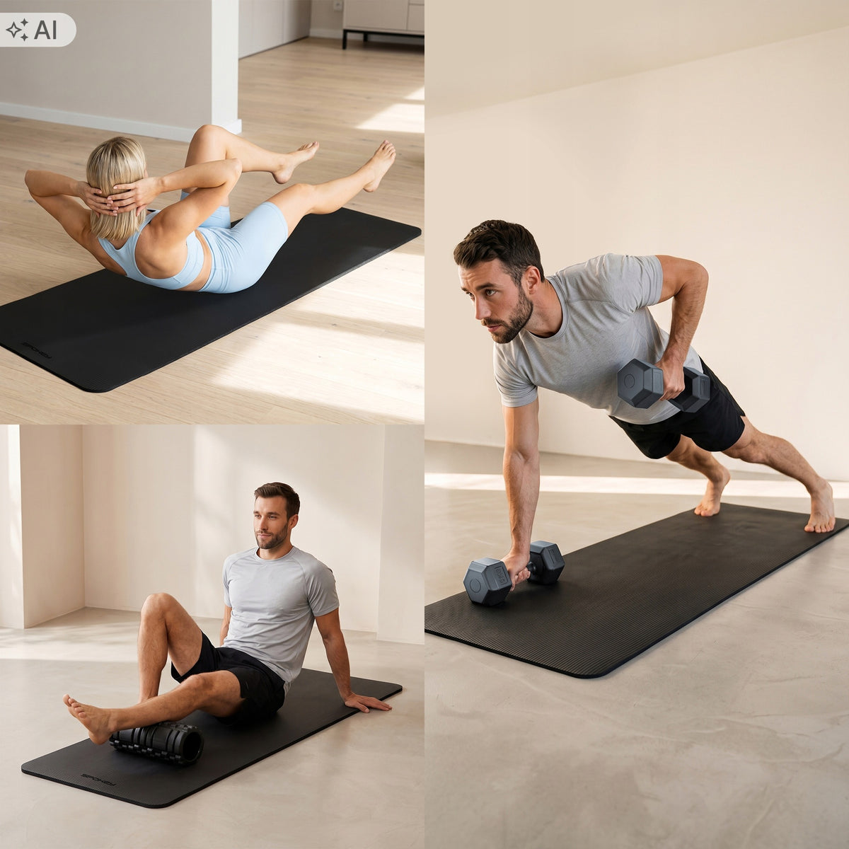 Exercise mat thick Yoga Gymnastic Training Fitness SOFTMAT 1,5 cm Manufacturer code 944041