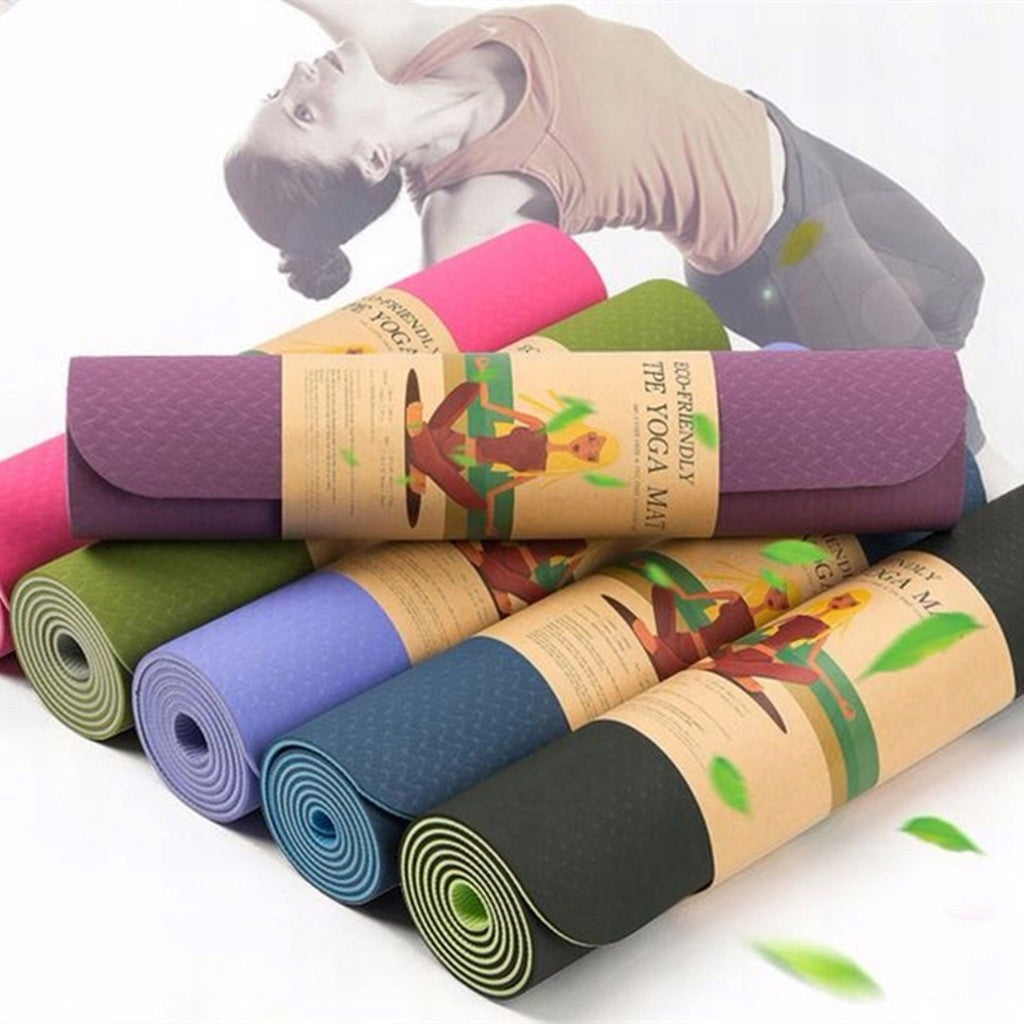 Exercise mat, yoga Twing 183 cm x 61 cm, blue