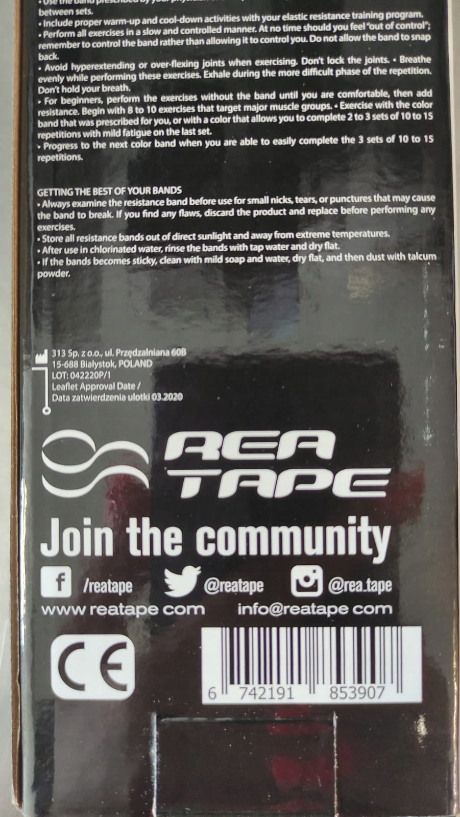 Exercise rubber Rea Tape 45-54 kg 1 pc. Manufacturer code 5903699335680