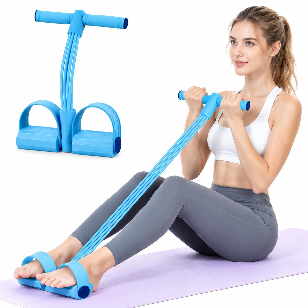 Expander Instrument Leg Exercise Device Thighs Abdominal Rubber FITNESS