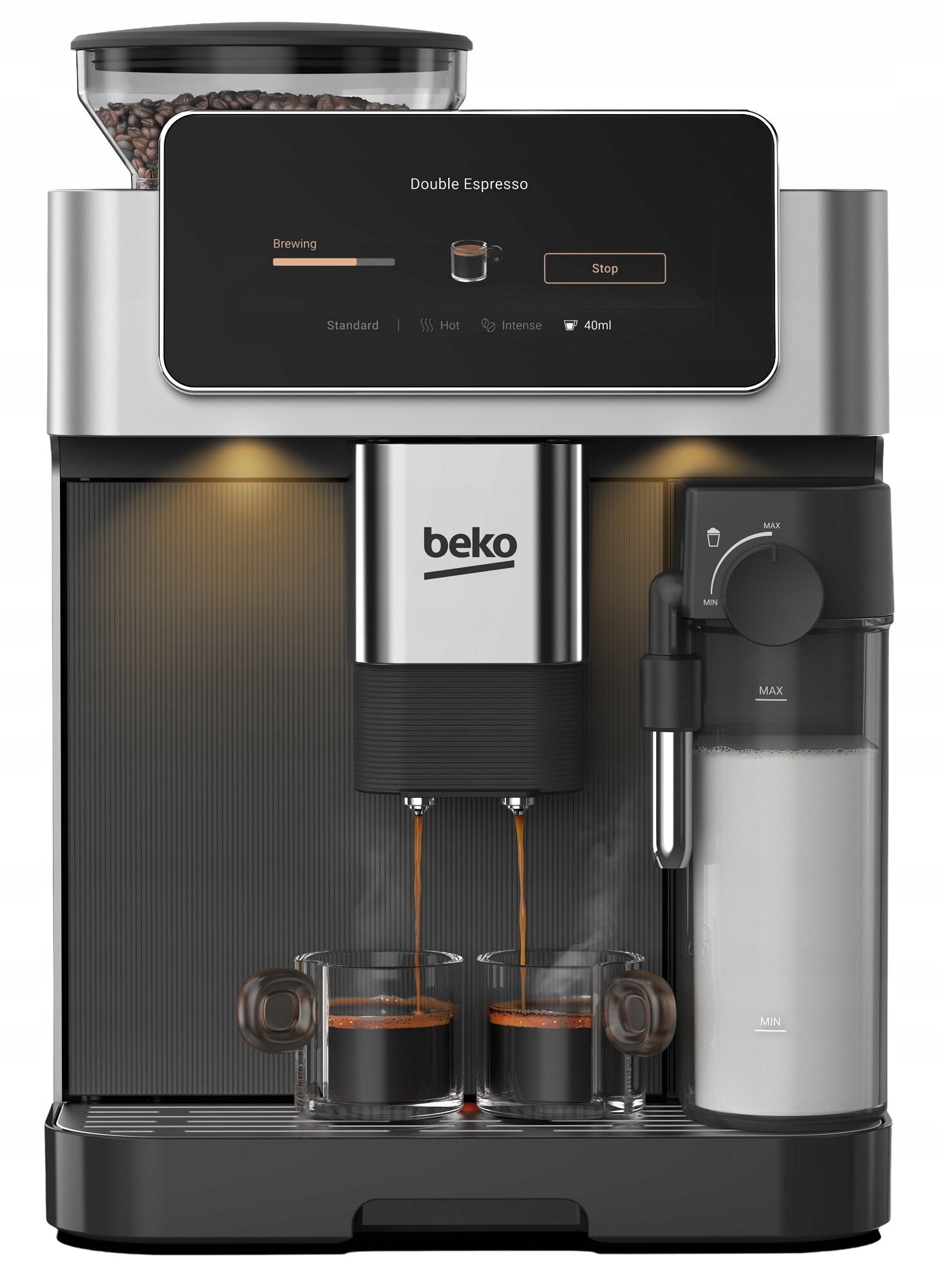 Express BEKO CaffeExperto CEG8564X Black and silver Brand Beko