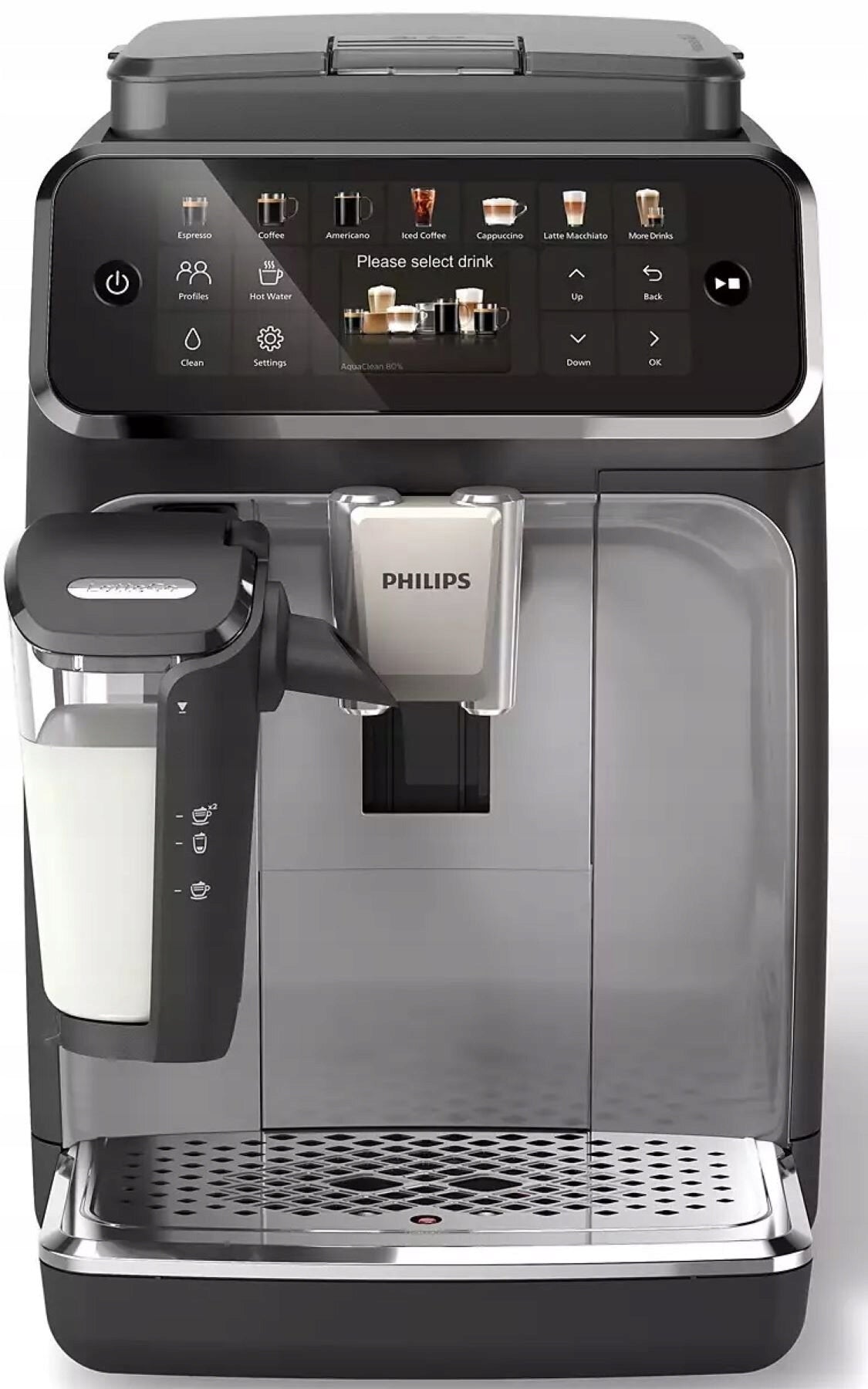 Express PHILIPS LatteGo EP4446/70 (Silent Brew) Dominant color black