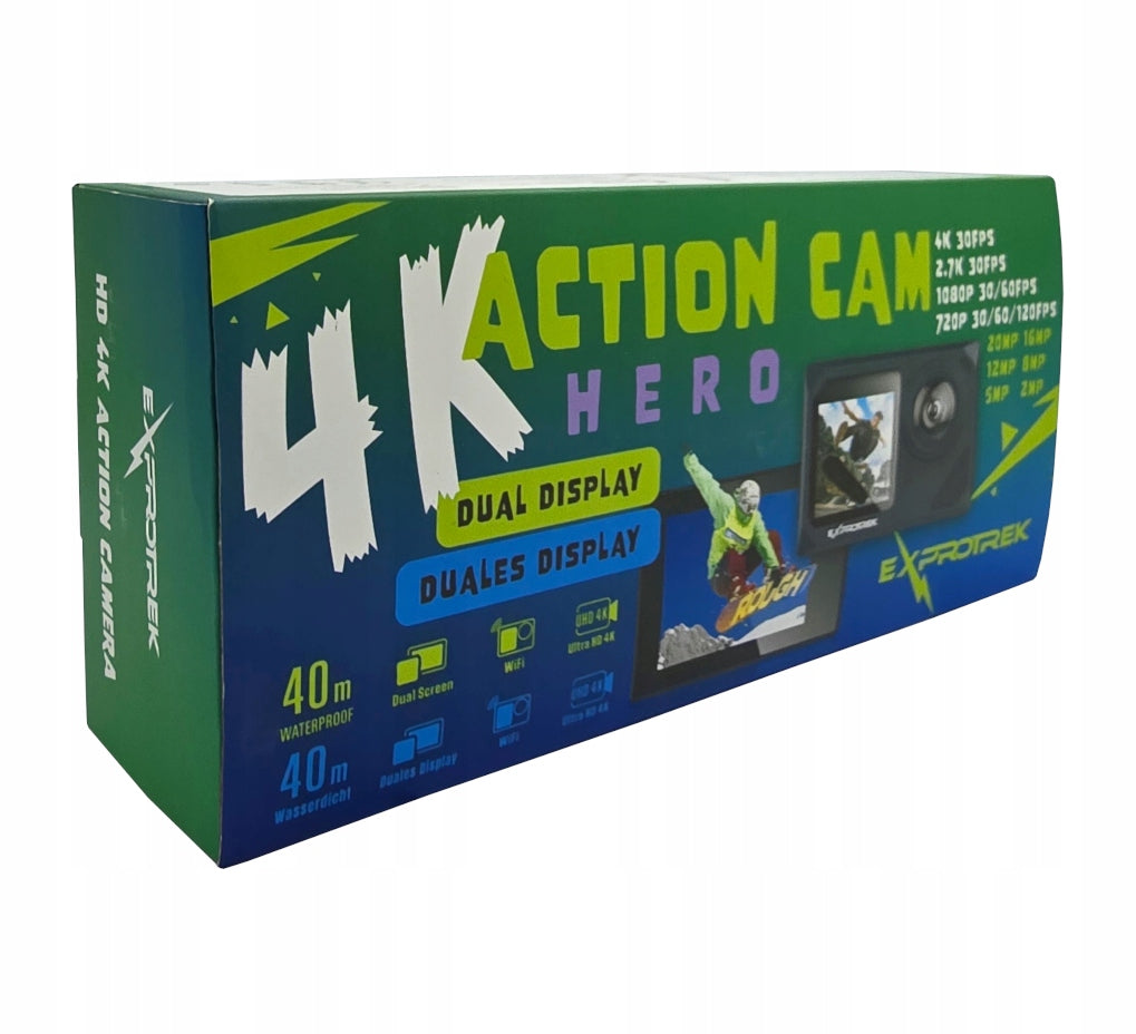 Exprotrek 4K Ultra HD dual screen sports camera Brand no brand