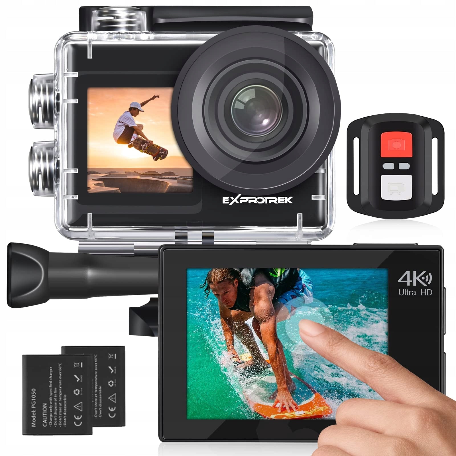 Exprotrek E68 Sports Camera 4K 20MP WiFi Waterproof 40M Angle 170 E