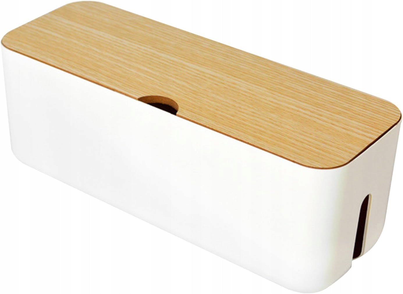 Extension Cable Organizer White + Wood