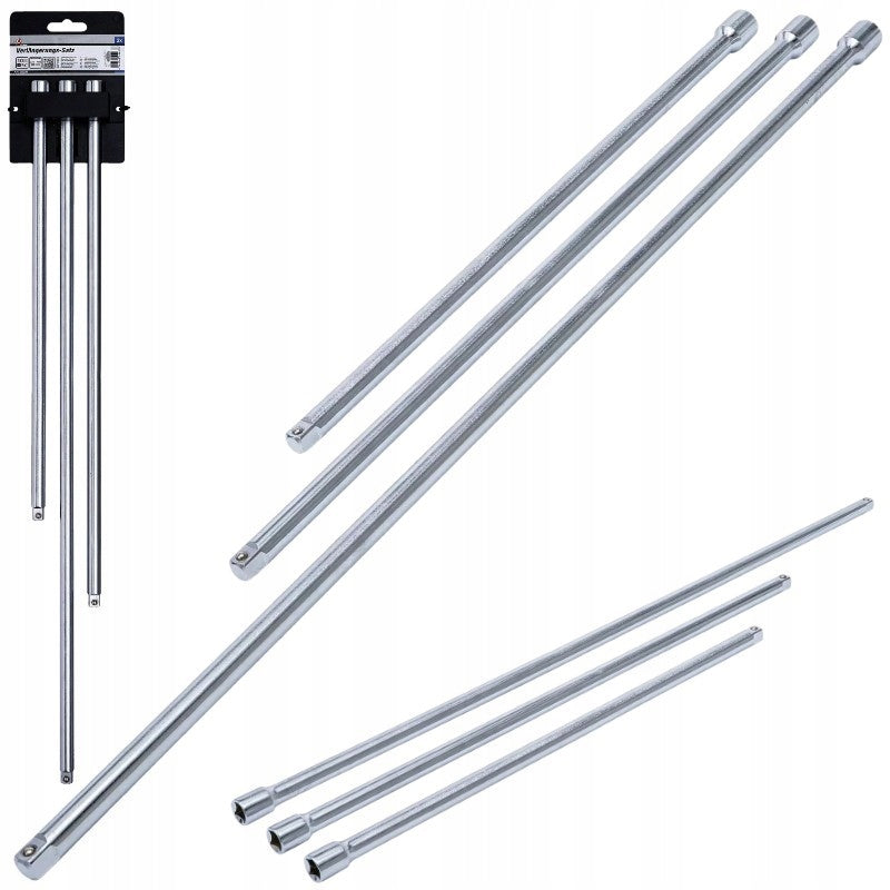 Extensions 3/8' Extension set 3 pcs. 375+450+600 mm BGS-Germany Packaging status original