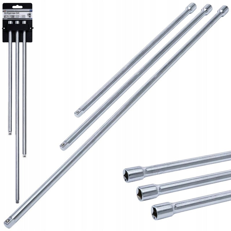Extensions 3/8' Extension set 3 pcs. 375+450+600 mm BGS-Germany