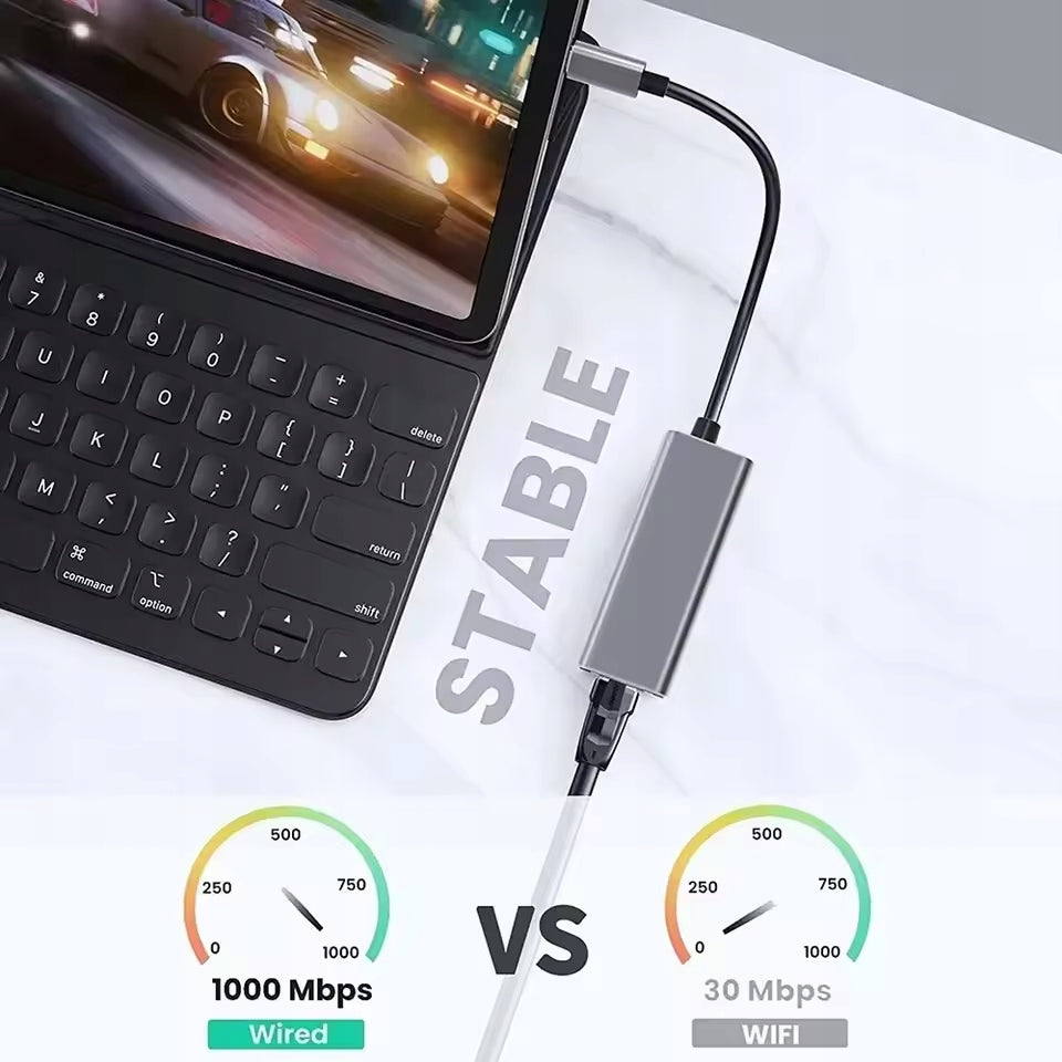 External Network Adapter USB C RJ-45 1Gbps Smartphone Laptop PC Manufacturer code 1000_USBC_RJ45
