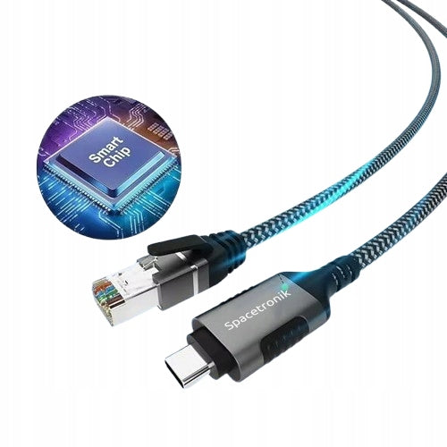 External USB C RJ45 Network Adapter Network Cable 0.5m 1000Mbps