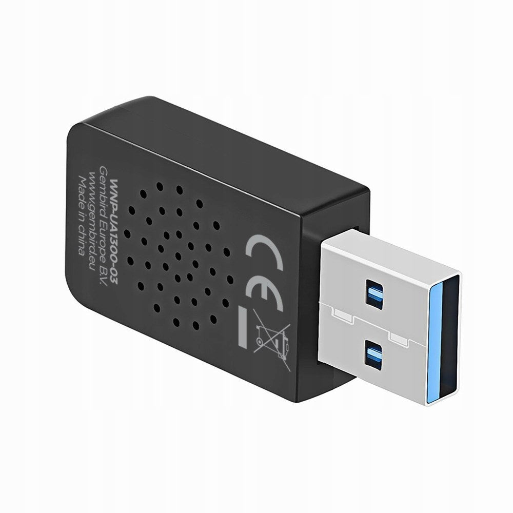 External WiFi Network Card AC1300 802.11ac 867Mbps 5GHz USB 3.0 Gembird Packaging status original