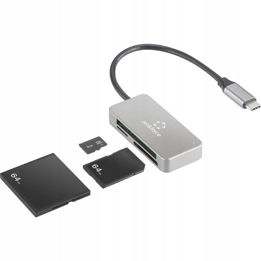 External memory card reader Renkforce RF-PCR-210 RF-5151020 USB-C 5Gbps Kind universal
