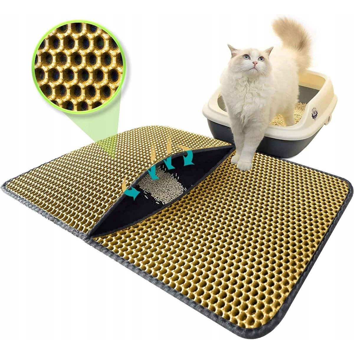 Extra Large Cuvette Mat Double Layer Cat Pad 75 x 55,5 cm