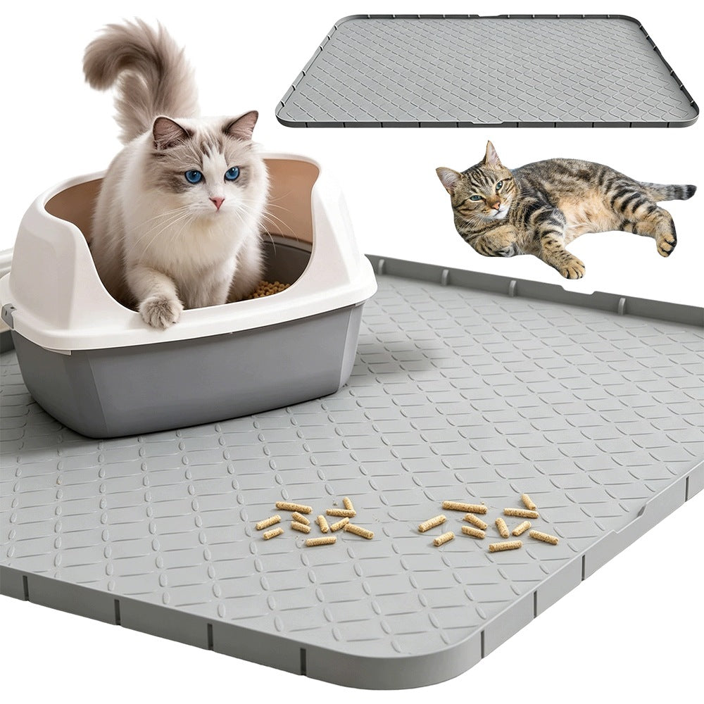 Extra Large Cuvette Mat Double Layer Cat Pad Grey 86.3*55.8