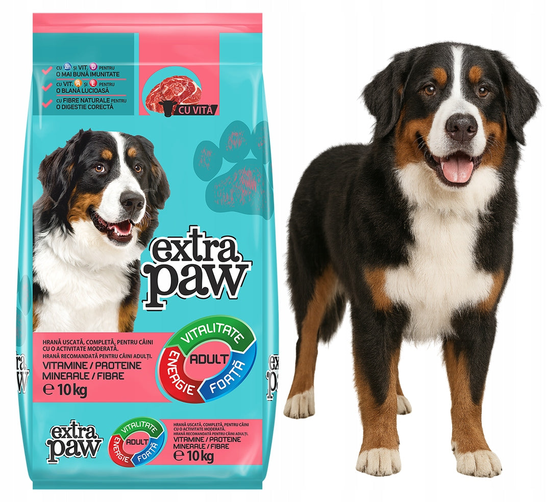 Extra Paw Beef – Dry Food for Dogs. Lots of vitamins. Large breeds 10 kg