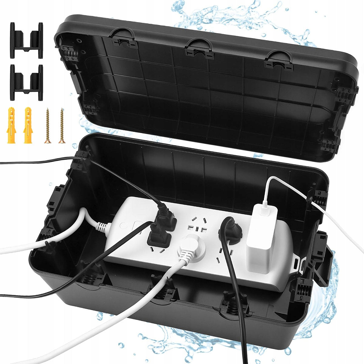 Extra large cable box (32 x 21,2 x 13,2 cm), IP54 waterproof Brand no brand