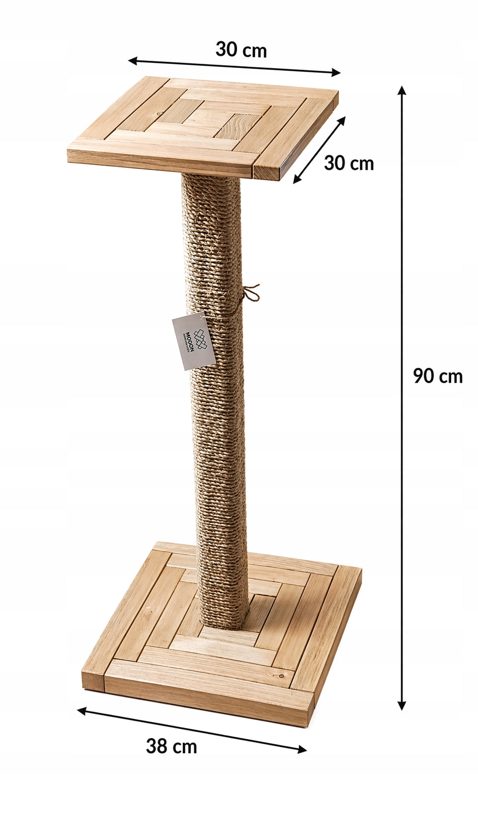 Extra large cat scratcher 90cm post high large shelf heavy wood Color other