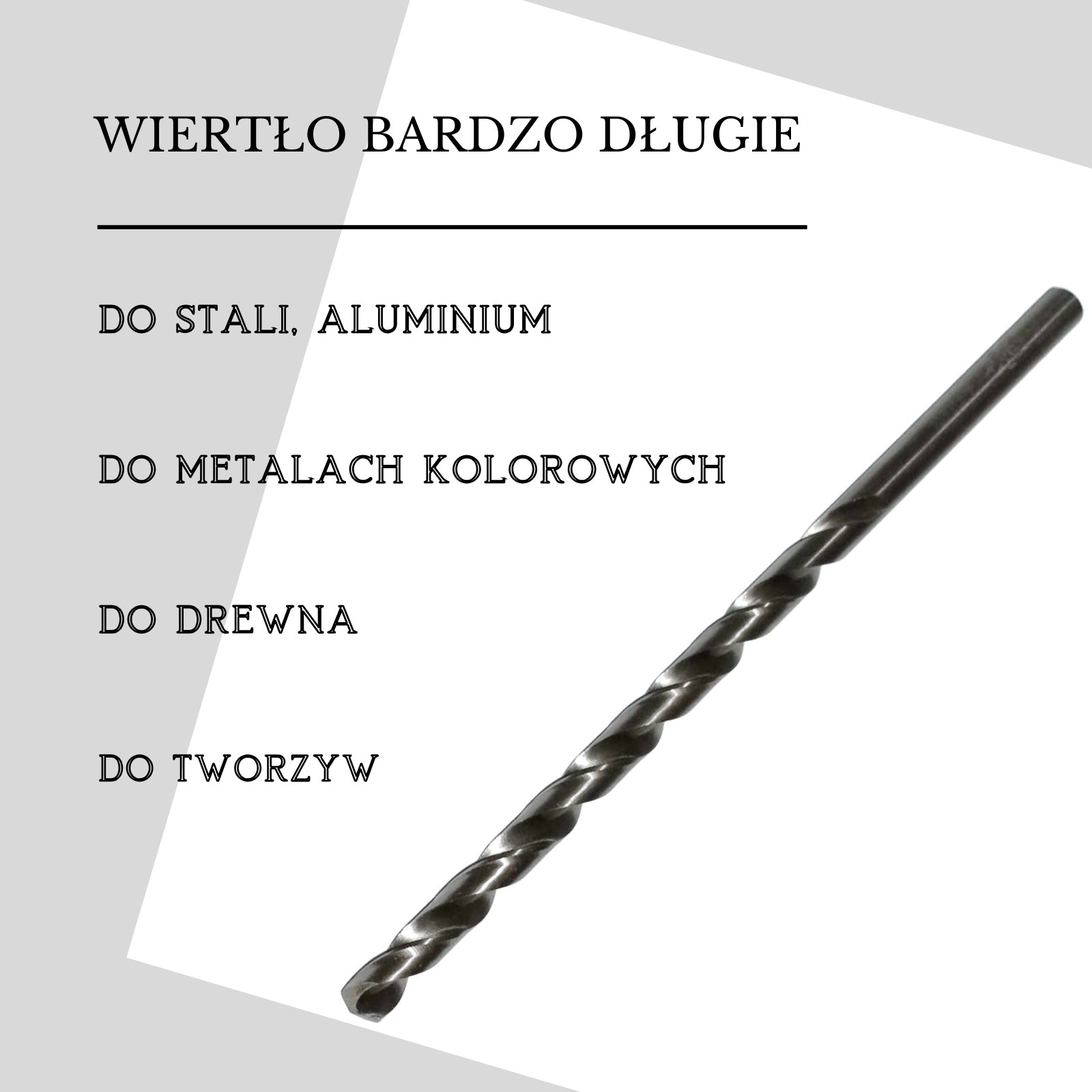 Extra long drill bit 6,0x260 mm. HSS. Drill bits for metal. DIN1869. Manufacturer code 10101949