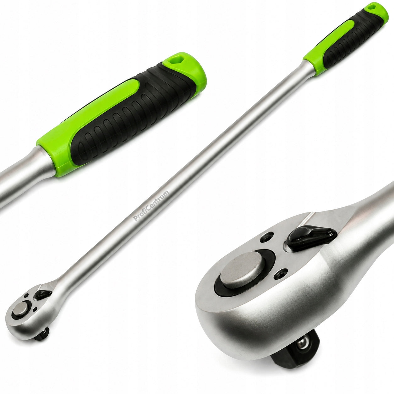 Extra long ratchet 610mm with 1/2" drive 72 teeth Cr-V elongated