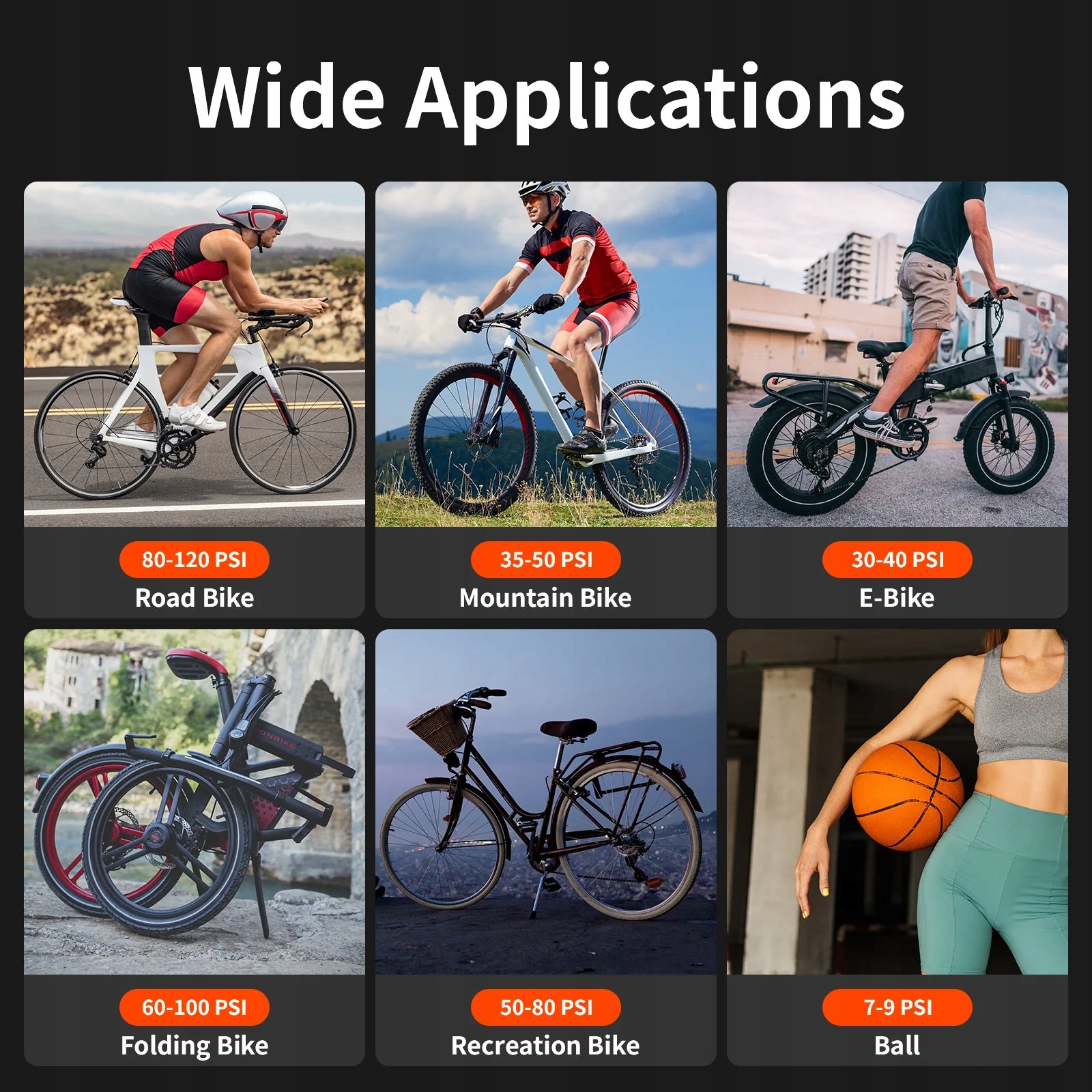Extra small lightweight electric mini bicycle pump with battery Coospo AP-B1 Kind electric