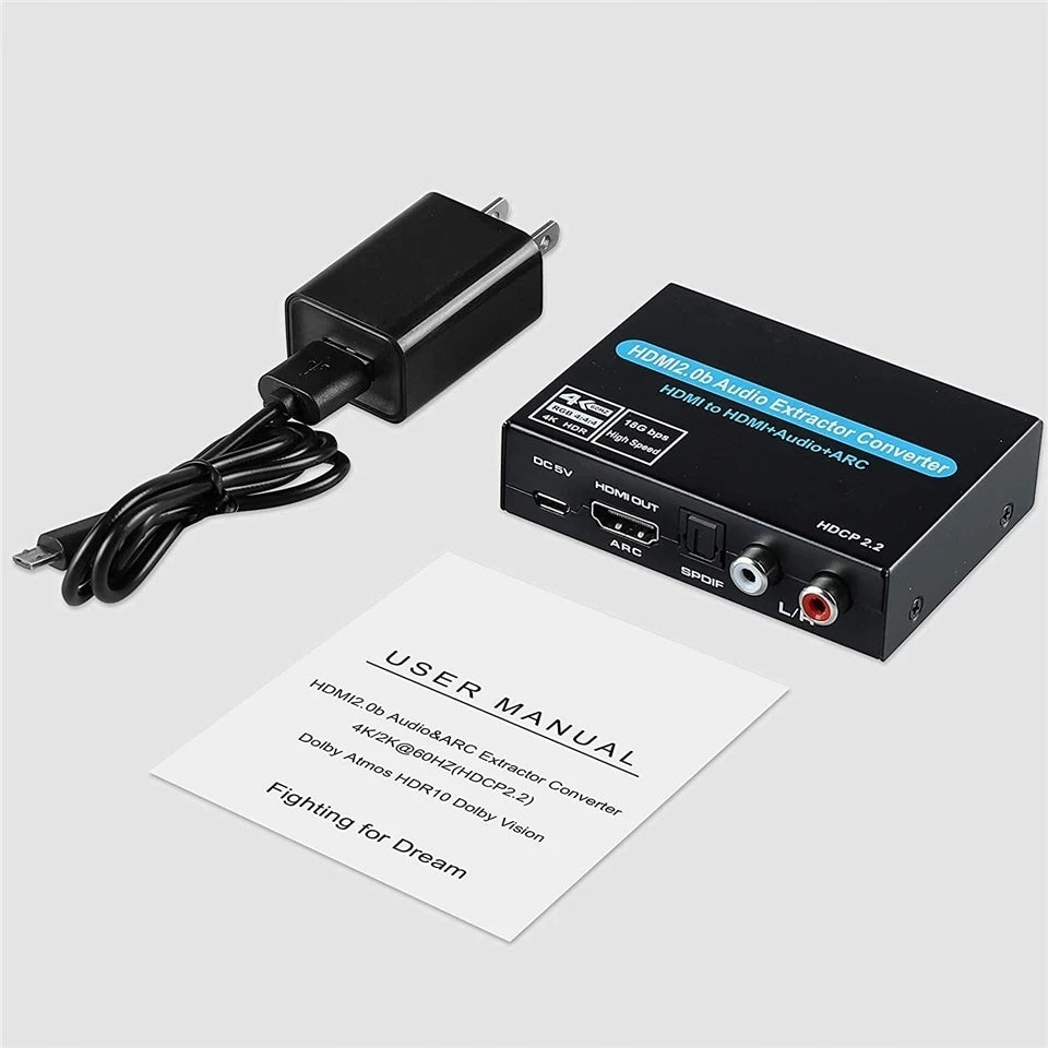 Extractor HDMI 2.0 TOSLINK CONVERTER ARC 5.1 HDCP Brand PAWONIK