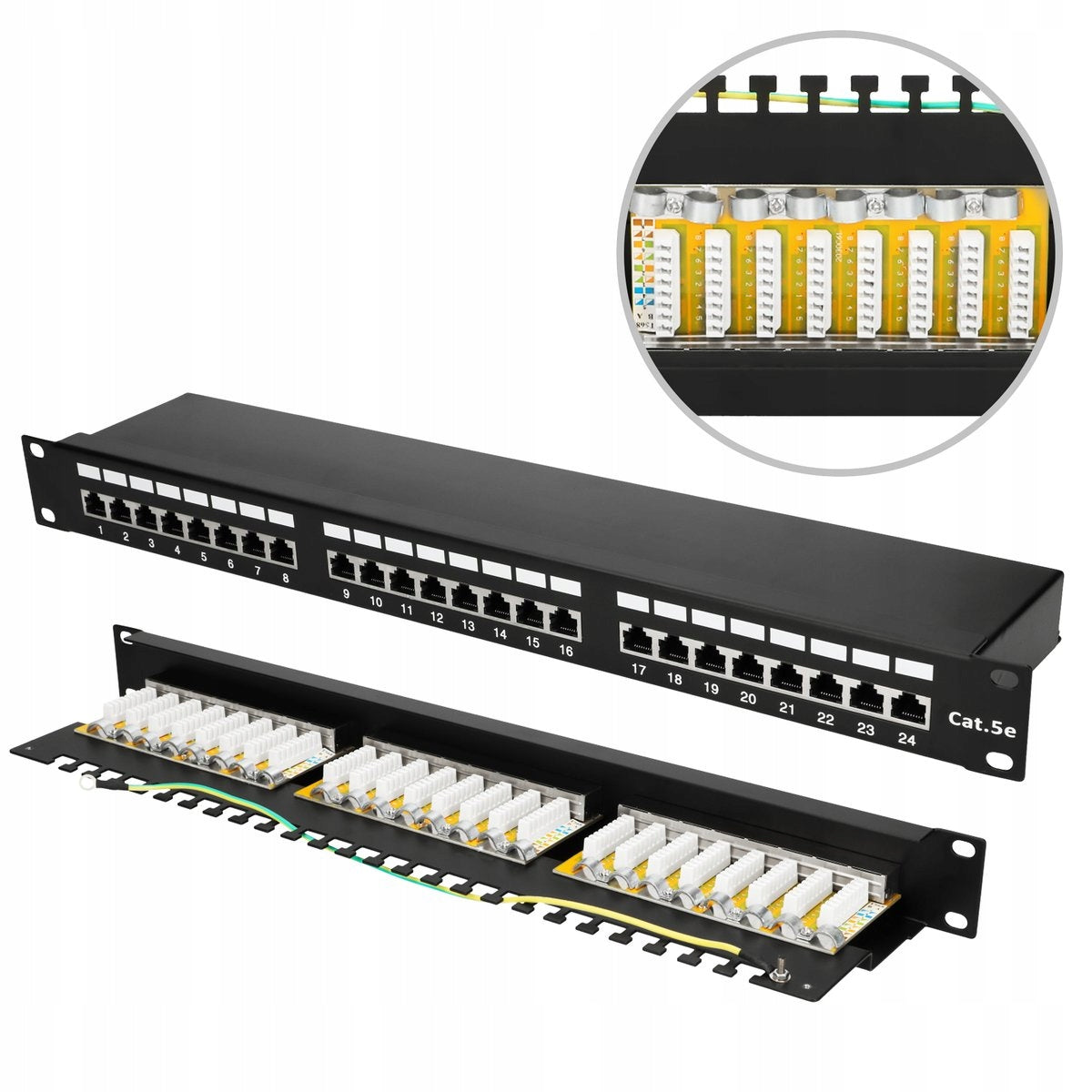 Extralink CAT5E STP V2 | Patchpanel | 24 Häfen 
