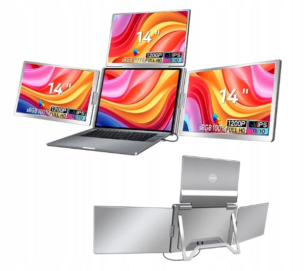 Extralink Smart Life S780 3-Screen 14'' FHD IPS 50Hz Laptop Monitors Packaging status original