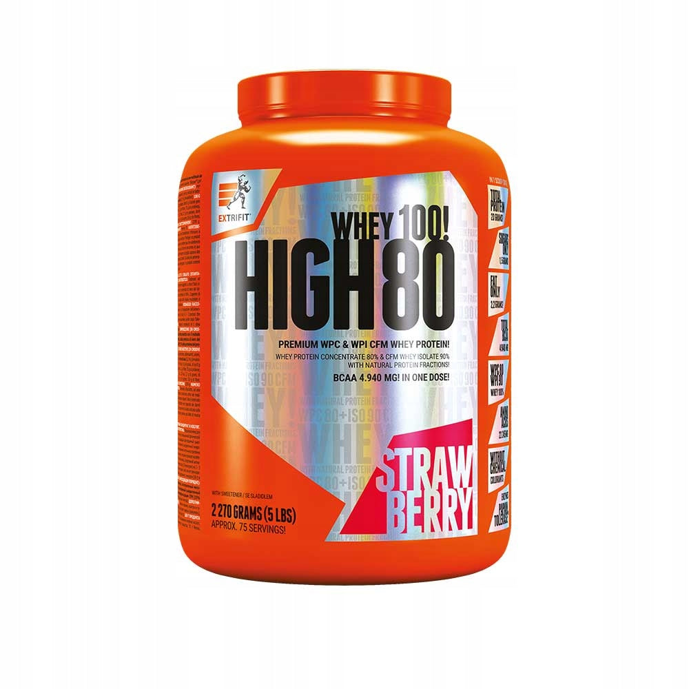 Extrifit High Whey 80 2270 g - jahoda