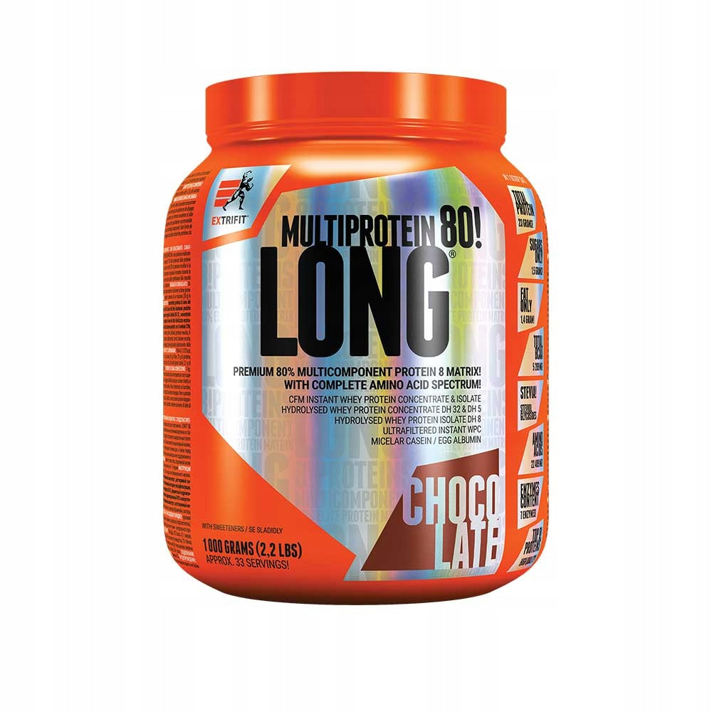 Extrifit Long 80 Multiprotein 1000 g - čokoláda
