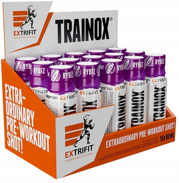 Extrifit Trainox Shot 15 x 90 ml - černý rybíz