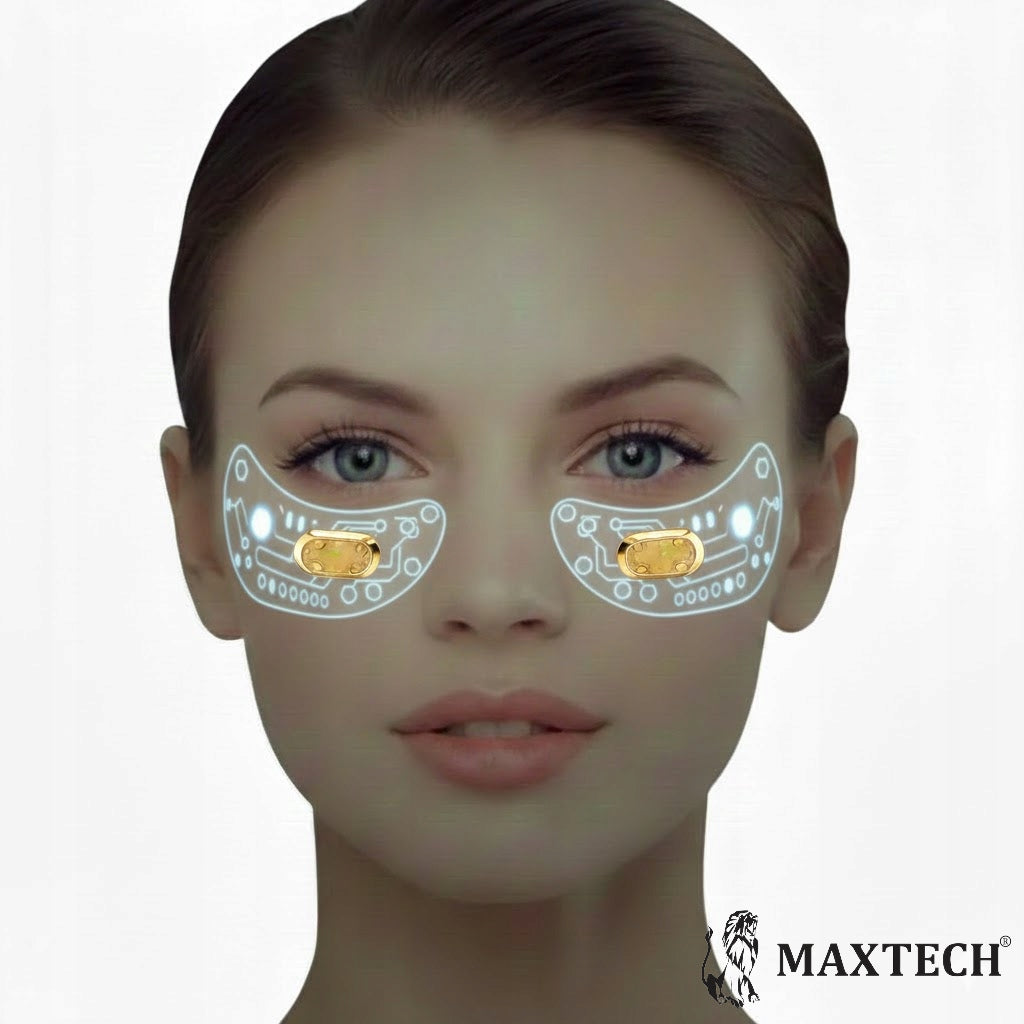 Eye Area Massager Wireless EMS Massage Gel Patches 2in1 Lift Manufacturer code Bezprzewodowy masażer okolic oczu 2W1 MAXTECH