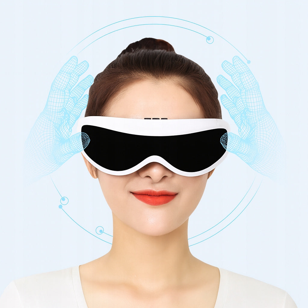 Eye Massager Magnetic Vibration Glasses Massaging Temple Eye Area Manufacturer code Magnetyczny wibracyjny masażer oczu MAXTECH