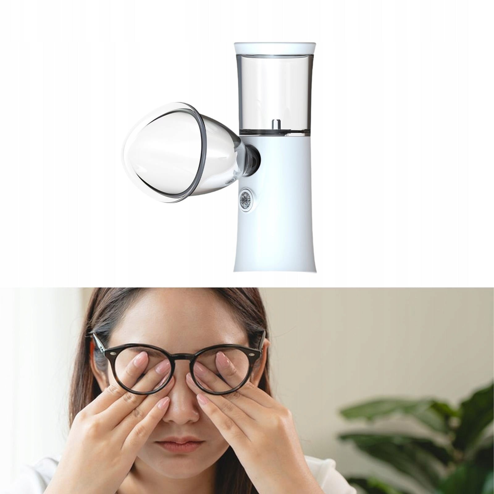 Eye Mister Facial Steamer, Mini Face Humidifier, Handy Mister for White